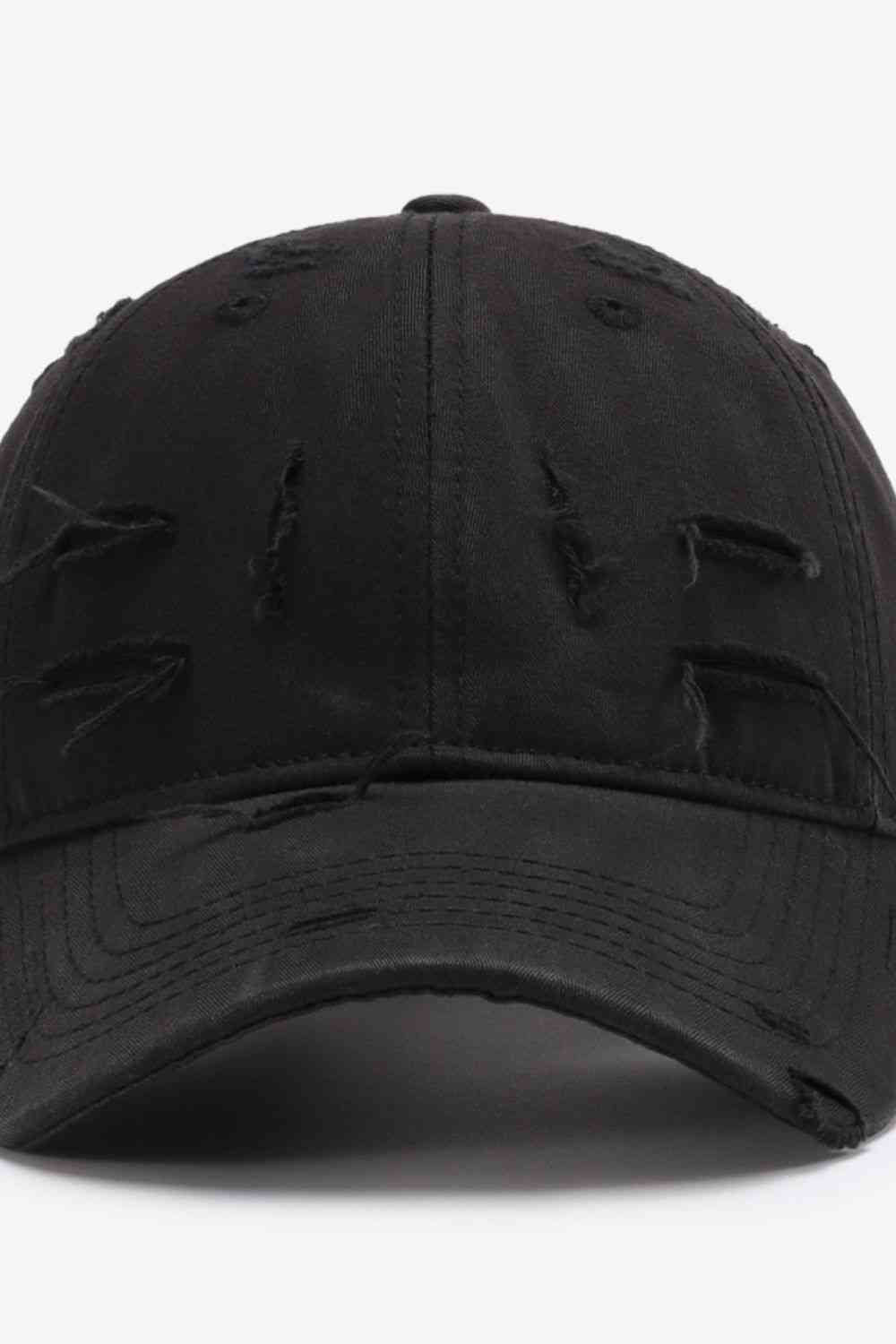 Distressed Adjustable Baseball Cap - TRENDMELO