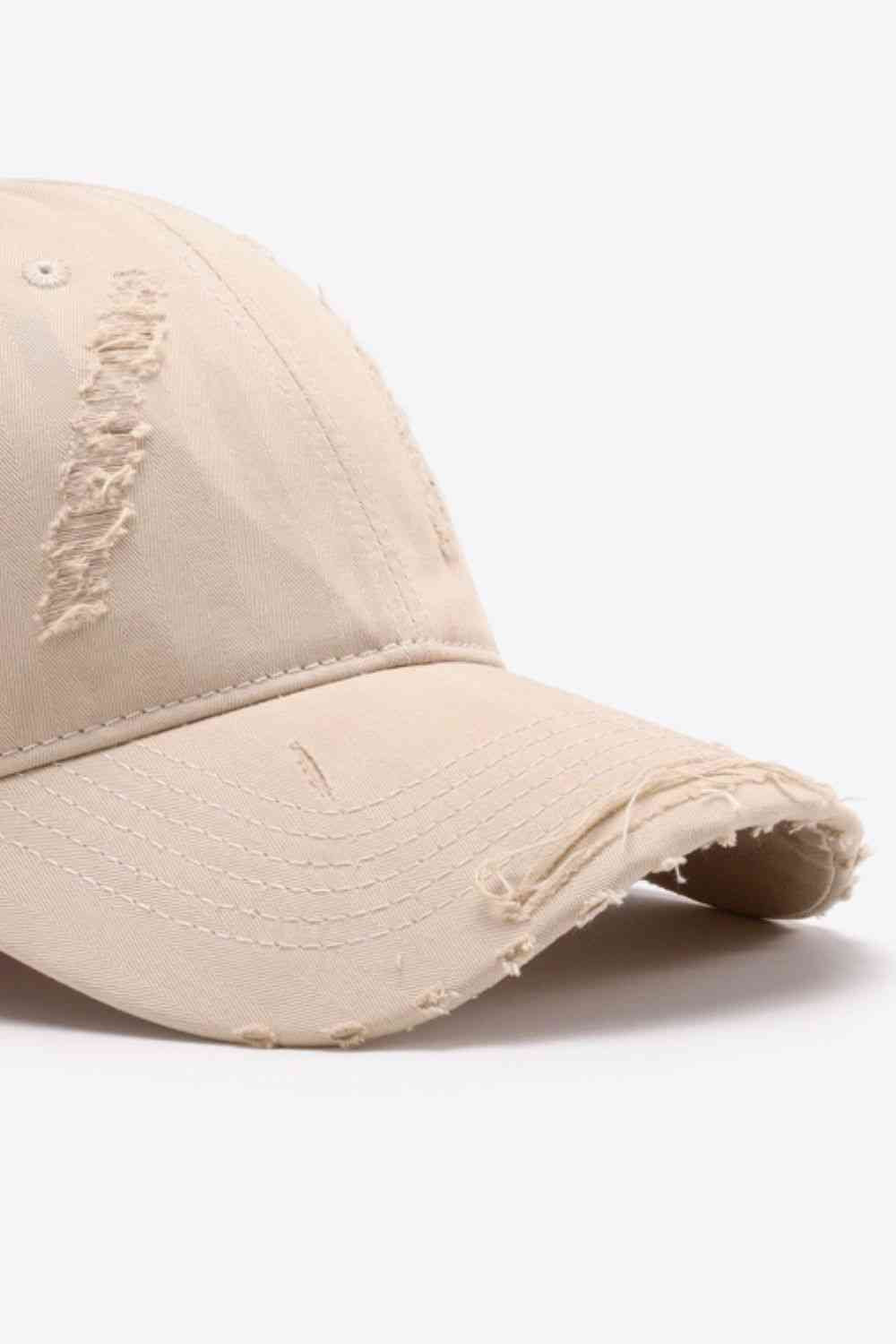 Distressed Adjustable Baseball Cap - TRENDMELO